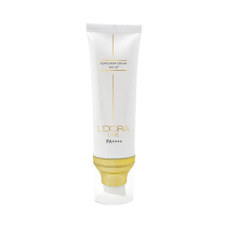 کرم ضدآفتاب +SPF50 بی رنگ مناسب انواع پوست لدورا کر ۸۰ میلی لیتر
